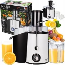 Соковитискач Adler AD 4128, 2000Вт, корпус з нержавіючої сталі, підсвітка, глечик для соку 1л