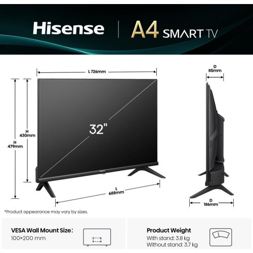 Телевізор HISENSE 32A4Q