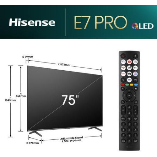 Телевізор HISENSE 75E7NQ PRO