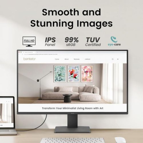 Монітор BenQ GW2791, 27 IPS, 1920х1080, 16:9, 5мс, 100Гц, 1xHDMI 1.4/1xDP 1.2, чорний