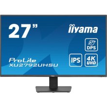 Монітор iiyama XU2792UHSU-B6, 27 IPS, 3840х2160, 16:9, 4мс (GTG), 60Гц, 1xHDMI 2.0/1xDP 1.2/3xUSB 3.2/1xUSB Type-C