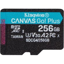Карта пам'яті Kingston Canvas Go Plus Gen4, 256GB, microSDXC, A2 U3 V30, 200MB/s (SDCG4/256GBSP)