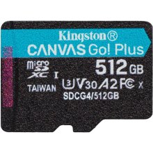 Карта пам'яті Kingston Canvas Go Plus Gen4, 512GB, microSDXC, A2 U3 V30, 200MB/s (SDCG4/512GBSP)