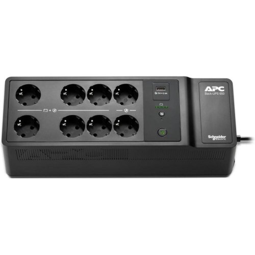 Джерело безперебійного живлення APC Back-UPS, 400W/650VA, Standby, Schuko, USB (BE650G2-GR)