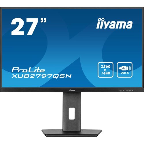 Монітор iiyama XUB2797QSN-B2, 27 IPS, 2560х1440, 16:9, 1мс (MPRT), 100Гц, Adaptive Sync, 1xHDMI 1.4/1xDP 1.2/1xDP out
