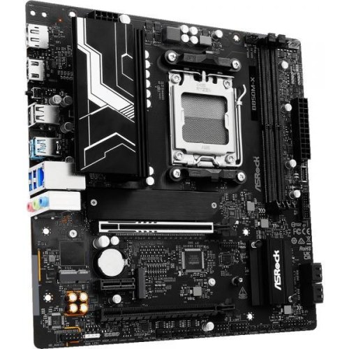 Mатеринська плата ASRock B850M-X R2.0, sAM5, AMD B850, mATX, 3xM.2, HDMI/DP, 2.5GbE LAN