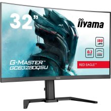 Монітор ігровий iiyama GCB3280QSU-B2, 31.5 VA, вигнутий, 2560х1440, 16:9, 0.2мс (MPRT), 180Гц, HDR, Adaptive Sync