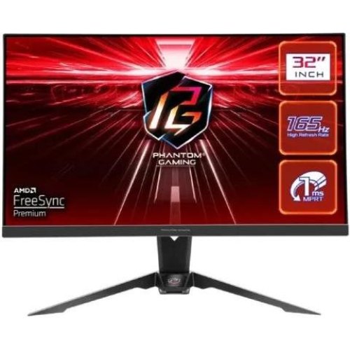 Монiтор iгровий ASRock PG32QF2B, 31.5 VA Flat, 2560x1440, 165Hz, 1мс, 2xHDMI 2.0/1xDP 1.4/1xHP, Wi-Fi