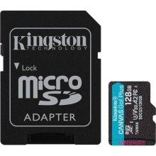 Карта пам'яті Kingston Canvas Go Plus Gen4, 128GB, microSDXC, A2 U3 V30, 200MB/s, SD-адаптер (SDCG4/128GB)