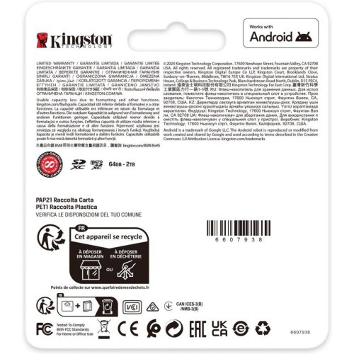 Карта пам'яті Kingston Canvas Go Plus Gen4, 1TB, microSDXC, A2 U3 V30, 200MB/s (SDCG4/1TBSP)