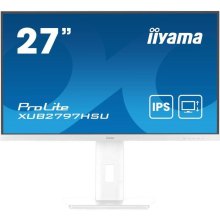 Монітор iiyama XUB2797HSU-W2, 27 IPS, 16:9, 1мс (MPRT), 100Гц, Adaptive Sync, 1xHDMI 2.0/1xDP 1.4/2xUSB 3.2, SP 2х2Вт