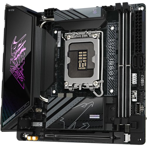 Mатеринська плата Gigabyte Z890I AORUS ULTRA, s1851, Intel Z890, mini-ITX, 2xM.2, HDMI/DP/USB4 Type-C, 2.5GbE LAN