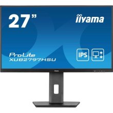 Монітор iiyama XUB2797HSU-B2, 27 IPS, 16:9, 1мс (MPRT), 100Гц, Adaptive Sync, 1xHDMI 2.0/1xDP 1.4/2xUSB 3.2, SP 2х2Вт