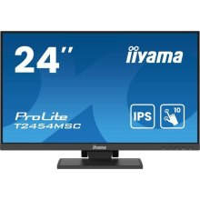 Монітор сенсорний iiyama T2454MSC-B2AG, 23.8 IPS, 1920х1080, 16:9, 75Гц, проекційно-ємністная технологія, 1xHDMI/2xUSB