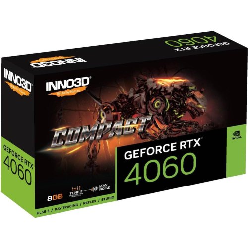 Відеокарта Inno3D GeForce RTX 4060 8GB GDDR6 COMPACT (N40601-08D6-173050N)
