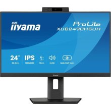 Монітор iiyama XUB2490HSUH-B2, 23.8 IPS, 1920х1080, 16:9, 4мс (GTG), 100Гц, FreeSync, 5Мп камера Windows Hello, мікрофон