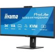 Монітор iiyama XCB3497WQSNPH-B1, 34 VA, вигнутий, 21:9, 0.4мс (MPRT), 120Гц, Adaptive Sync, KVM свіч, 2xHDMI/1xDP/1xUSB