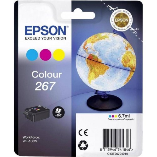 Чорнила для принтера Epson, триколірні, для WF100W (C13T26704010)