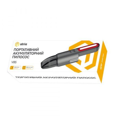 Автомобільний пилосос Atria V8S, 120Вт, 6000мАг, Grey