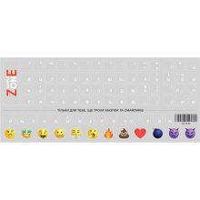 Наклейки на клавіатуру SampleZone SZ-N-W, прозорі, Orange