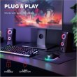 Акустична система 2.0 Trust GXT 606B Javv RGB-Illuminated 2.0 Speaker Set, Black (25108)