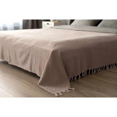 Плед Ardesto Summer, 140х190см, 100% бавовна, бежевий (ART0915SE)