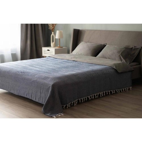 Плед Ardesto Summer, 140х190см, 100% бавовна, синій (ART0915SB)