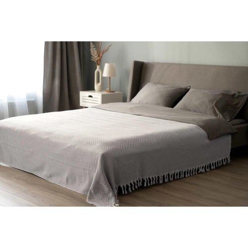 Плед Ardesto Summer, 140х190см, 100% бавовна, сірий (ART0915SG)