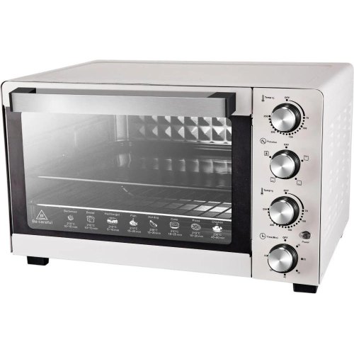 Електропіч Holmer HEO-083CLT, 1500Вт, 38л, конвекція, лампа, 2 деко, біла