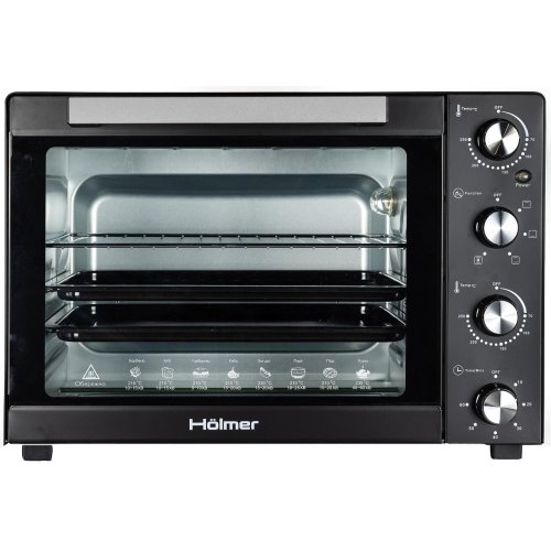 Електропіч Holmer HEO-152CL, 1700Вт, 50л, конвекція, 2 деко, підсвітка