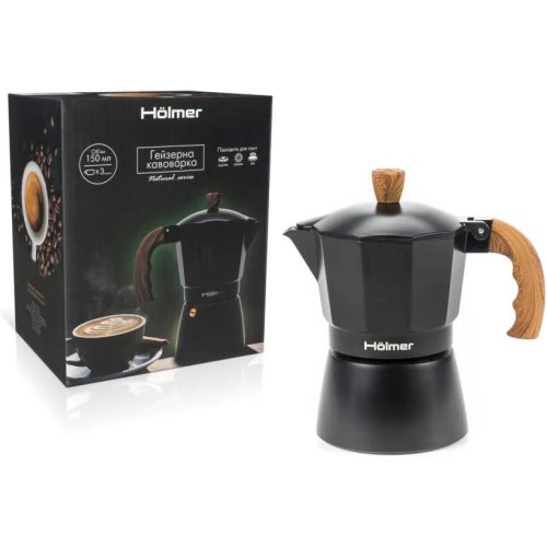 Кавоварка гейзерна Holmer CF-0150-BW Natural, 150мл