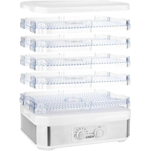 Сушарка для продуктів Eisen EFD-055W, 500Вт, 5 рівнів, 15л, діаметр 38см