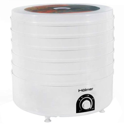 Сушарка для продуктів Holmer HFD-52W, 520Вт, 5 рівнів, діаметр 38см
