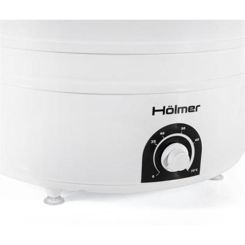Сушарка для продуктів Holmer HFD-52W, 520Вт, 5 рівнів, діаметр 38см