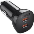 Автомобільний зарядний пристрій Choetech, 2xUSB Type-C, 40W, PD 3.0 20W, Black (TC0008-V2-BK)