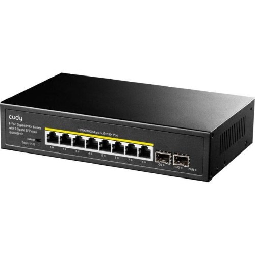 Комутатор Cudy GS1008PS2, 8xGigabit PoE+ Switch, 2xGigabit SFP, 120W (GS1008PS2)