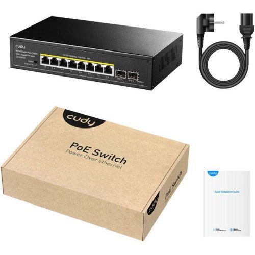 Комутатор Cudy GS1008PS2, 8xGigabit PoE+ Switch, 2xGigabit SFP, 120W (GS1008PS2)