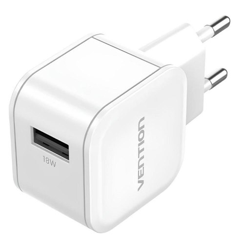 Мережевий зарядний пристрій Vention, 1xUSB Type-А, 18W, QC 3.0, White (FEKW0-EU)