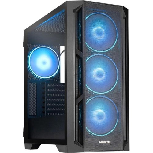 Корпус Chieftec Apex Lumo ARGB, без блоку живлення, E-ATX, 4x140мм, Black (GA-01B-L-OP)