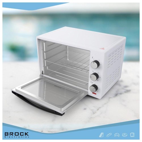 Електропіч BROCK TO 3001 WH, 1600Вт, 30л, механічне керування, біла