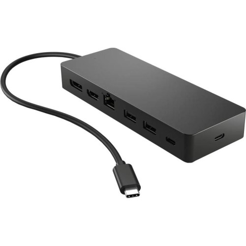 Док-станція HP, USB 3.1 Type-C to HDMI/2xUSB 3.0/2xUSB Type-C/DP/RJ45/Ethernet, чорна (50H55UT)
