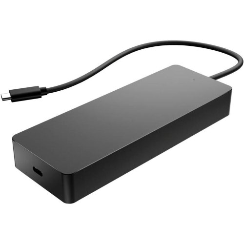 Док-станція HP, USB 3.1 Type-C to HDMI/2xUSB 3.0/2xUSB Type-C/DP/RJ45/Ethernet, чорна (50H55UT)