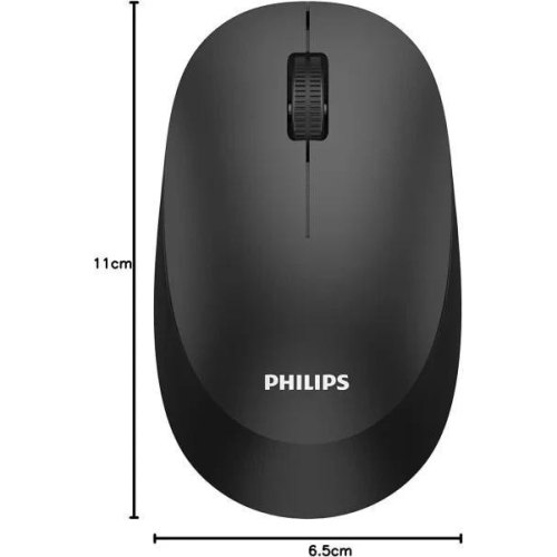 Миша бездротова Philips 3000 series, Bluetooth/2.4G, 1600dpi, Silent, чорна (SPK7307BL/00)
