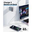 Мережевий зарядний пристрій Acefast A45 Fast Charger, 2xUSB Type-C/1xUSB Type-A, 65W, GaN, Mountain mist (6974316282099)