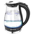 Електрочайник BROCK WK 2407, 1500Вт, 1.8л, скло, захист від перегріву, автовимкнення