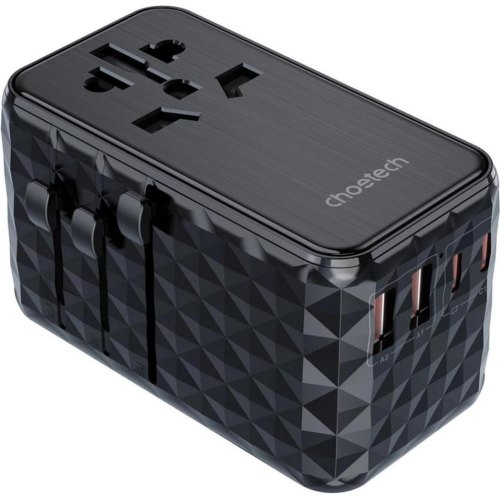 Мережевий зарядний пристрій Choetech сharger diamond model, 2xUSB Type-C/2xUSB Type-A, 100W PD, Black (PD6028-BK)