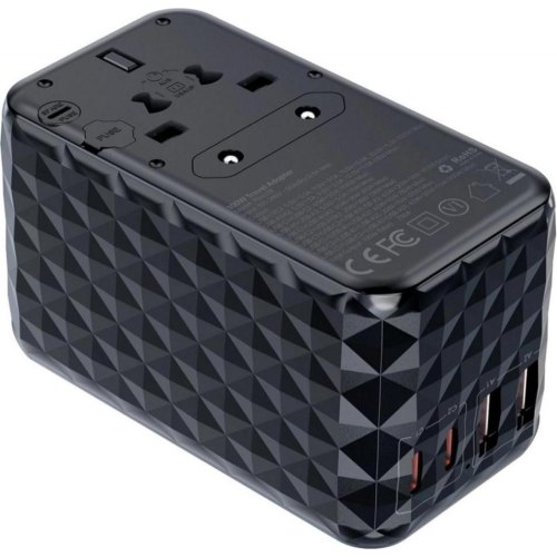 Мережевий зарядний пристрій Choetech сharger diamond model, 2xUSB Type-C/2xUSB Type-A, 100W PD, Black (PD6028-BK)