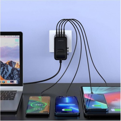 Мережевий зарядний пристрій Choetech сharger diamond model, 2xUSB Type-C/2xUSB Type-A, 100W PD, Black (PD6028-BK)