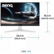 Монітор BenQ EX271, 27 IPS, 180Гц, 2xHDMI/DP/USB Type-C, колонки, білий (9H.LNALA.TBE)