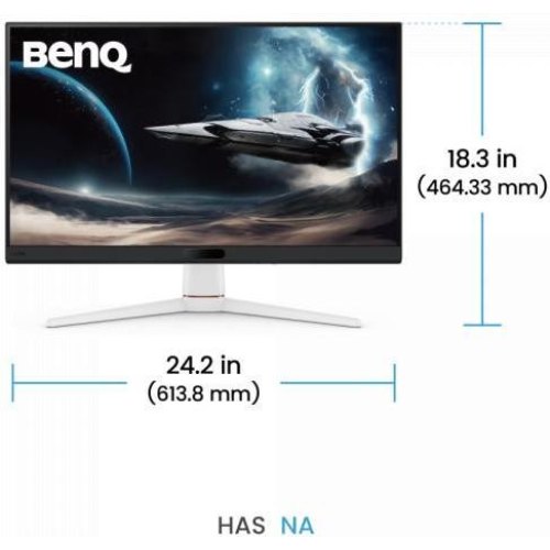 Монітор BenQ EX271, 27 IPS, 180Гц, 2xHDMI/DP/USB Type-C, колонки, білий (9H.LNALA.TBE)